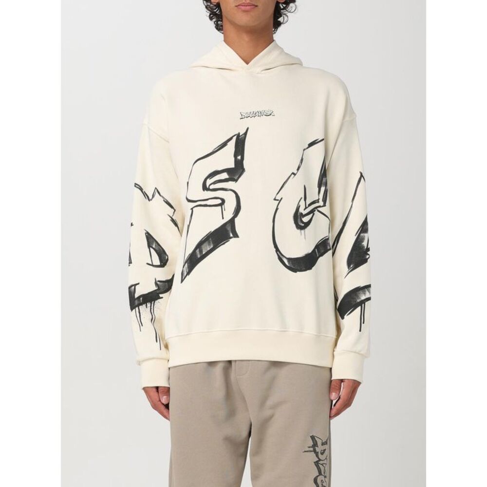 Disclaimer Sweatshirt Men Yellow Cream